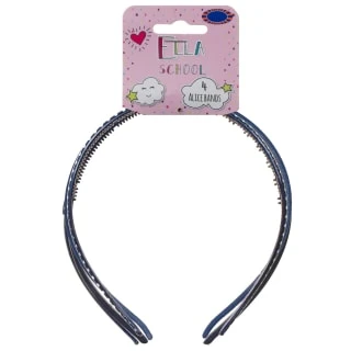 Ella School Hair Accessories - Assorted Headbands (Blue)