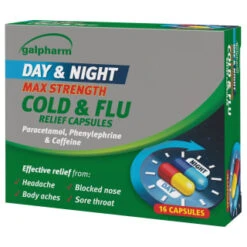 B&M Galpharm Day & Night 16pk Cold & Flu Relief Capsules