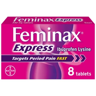 B&M Feminax Express Period Pain & Cramps Tablets 8pk