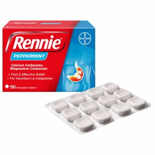 Rennie Peppermint Heartburn & Indigestion Relief Tablets 96pk - Image 2