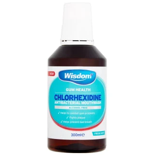 Wisdom Chlorhexidine Antibacterial Mouthwash 300ml