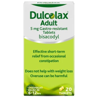 B&M Dulcolax Adult 5mg Gastro-Resistant Tablets 20pk