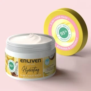 Enliven Hydrating 3-in-1 Hair Mask 350ml - Banana & Coconut - Image 2