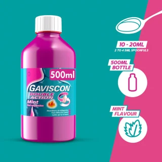 Gaviscon Double Action 500ml - Mint - Image 3