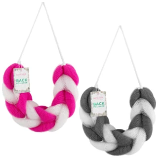 B&M The Bath Shop Collection Back Polisher - Pink & White - Image 4