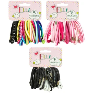 Ella Fashion Elastic Bobbles 35pk - Multicolour - Image 2